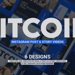 پروژه افترافکت مجموعه پست و استوری بیتکوین Bitcoin Promotion Instagram