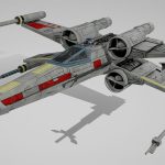 مدل سه بعدی فضاپیما جنگ ستارگان Star Wars X-Wing Fighter