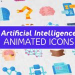 پروژه افترافکت مجموعه انیمیشن آیکون هوش مصنوعی Artificial Intelligence Flat Icons