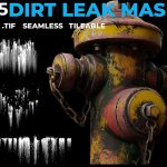 مجموعه تصاویر آلفا کثیفی Dirt Leak Effect Mask
