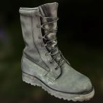 مدل سه بعدی کفش چکمه نظامی Military Boot Low Poly