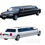 مدل سه بعدی خودرو لیموزین Lincoln Town Car Limousine