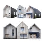 مجموعه مدل سه بعدی خانه Barn Houses