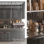مدل سه‌ بعدی کافی شاپ صنعتی Industrial Coffee Shop 2