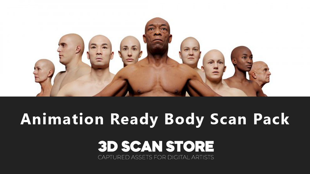 مجموعه مدل سه بعدی بدن انسان Animation Ready Body Scan Pack