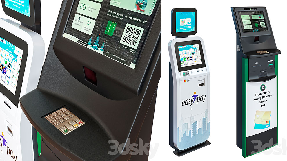 مدل سه بعدی ترمینال پرداخت Easy Pay Terminal