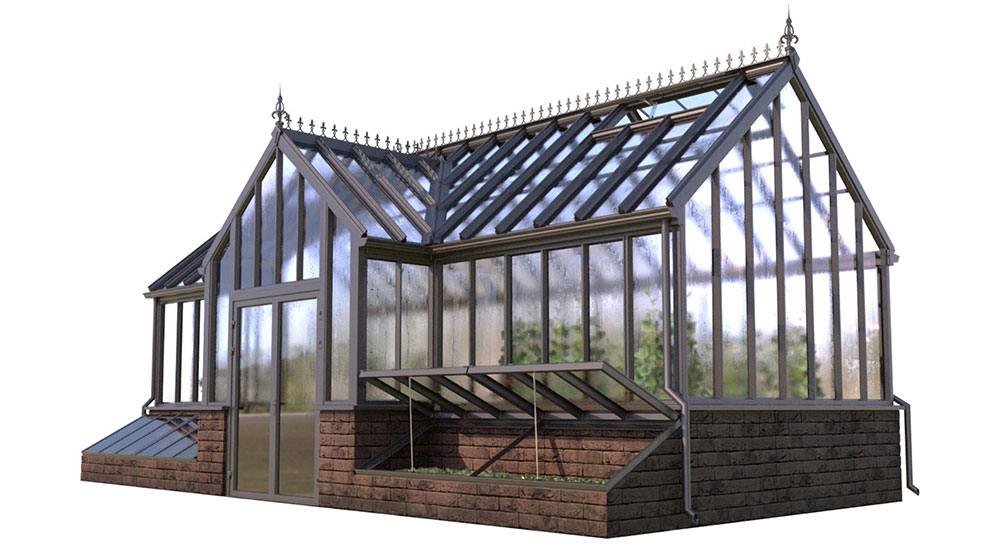 مدل سه بعدی گلخانه انگلیسی English Greenhouse TOTLAND 4